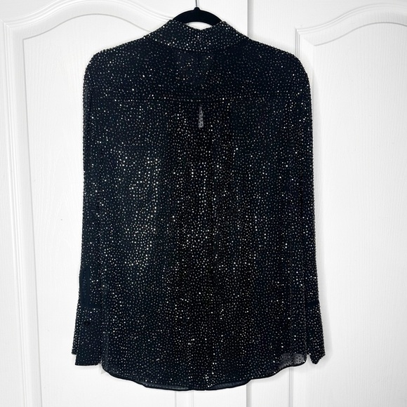 Alice + Olivia Crystal Embellished Oversized Button Down Size XS NWT - Picture 6 of 16